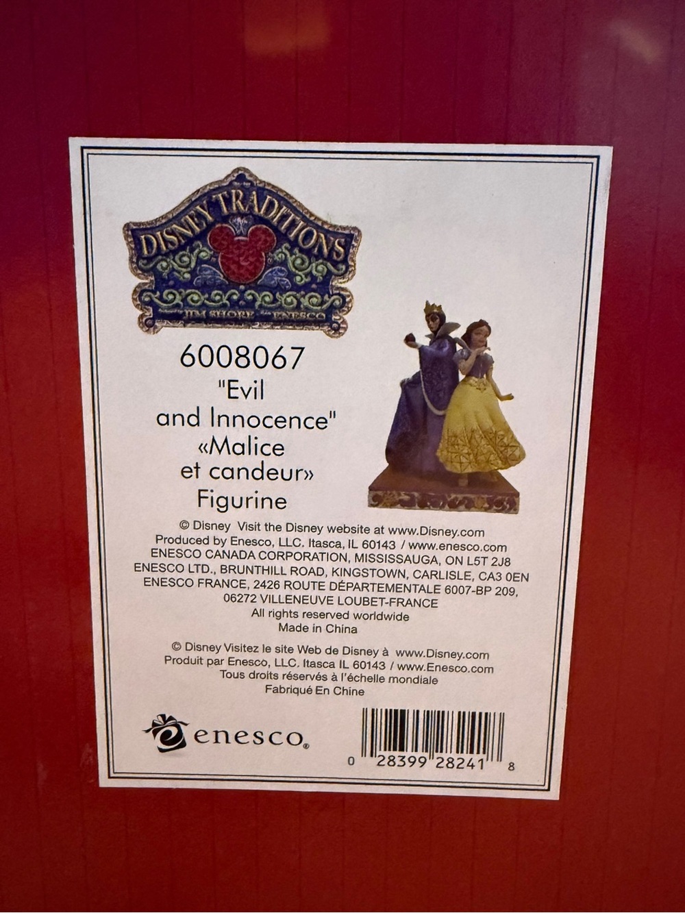 Enesco Disney Traditions Snow White & Evil Queen Figurine - Yellow & Purple